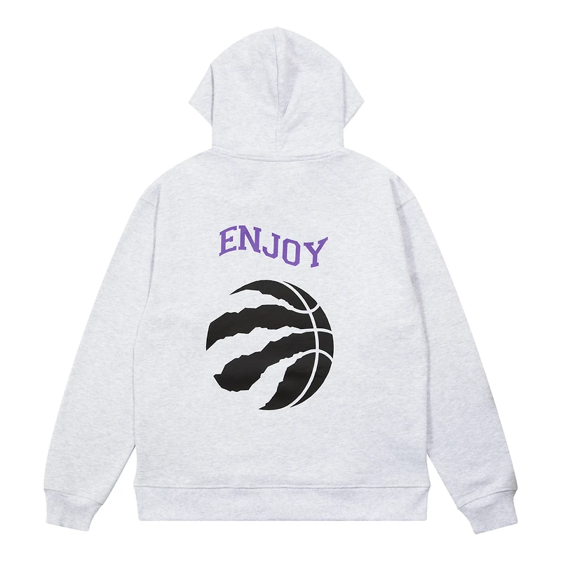 Unisex Enjoy Basketball x Toronto Raptors Heather Gray Hoop Enthusiast Capsule Collection Pullover Hoodie