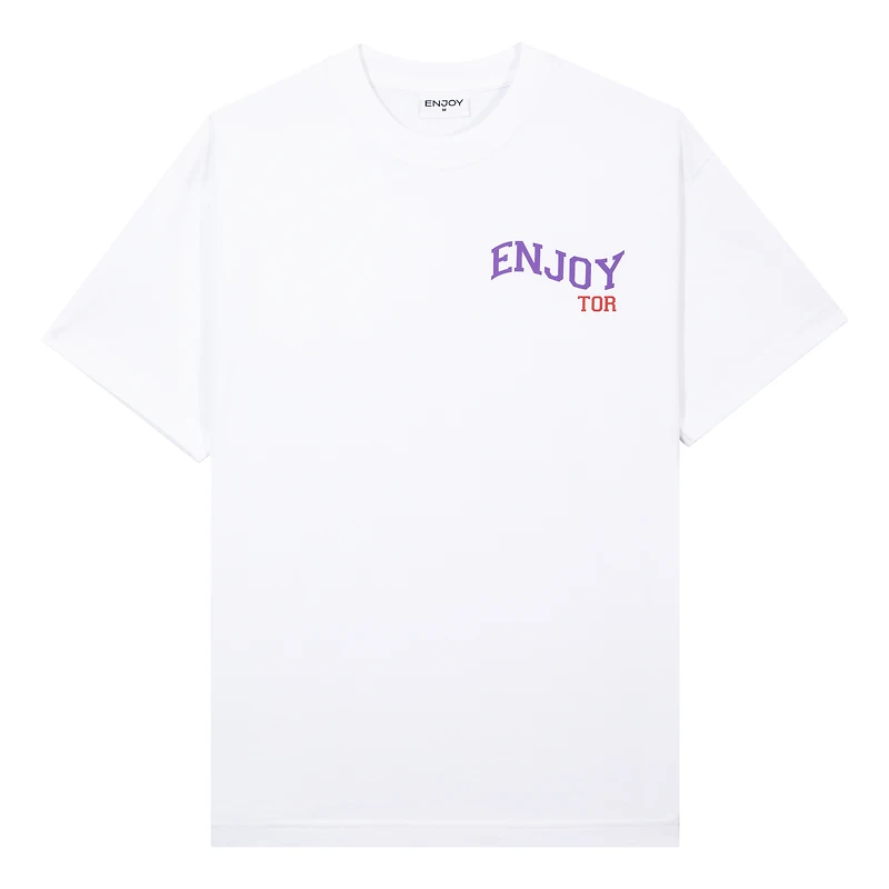 Unisex Enjoy Basketball x Toronto Raptors White Hoop Enthusiast Capsule Collection T-Shirt