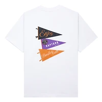 Unisex Enjoy Basketball x Toronto Raptors White Hoop Enthusiast Capsule Collection T-Shirt