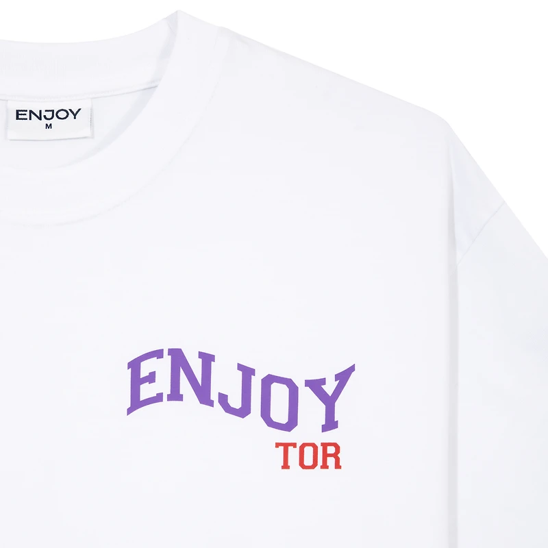 Unisex Enjoy Basketball x Toronto Raptors White Hoop Enthusiast Capsule Collection T-Shirt