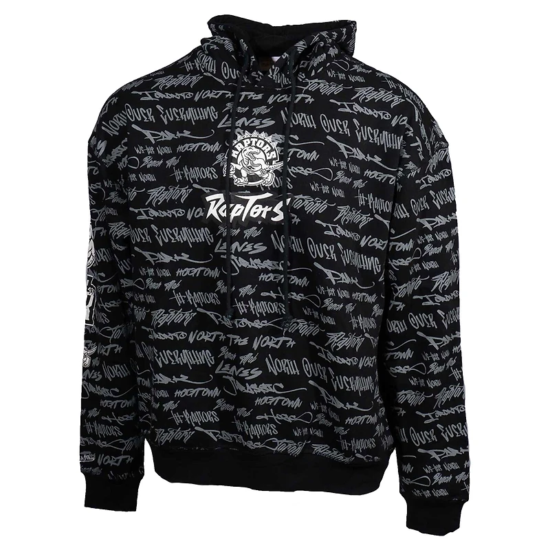 Sweat à capuche surdimensionné unisexe Mitchell & Ness Toronto Raptors avec mots significatifs