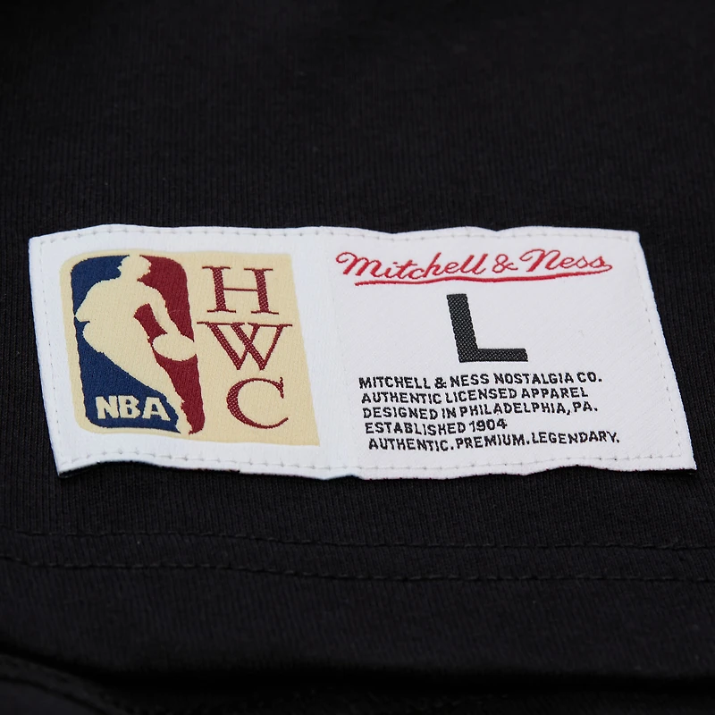 Unisex Mitchell & Ness Black Toronto Raptors Playmaker Vintage Logo T-Shirt