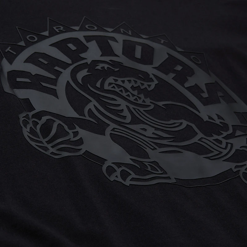 Unisex Mitchell & Ness Black Toronto Raptors Playmaker Vintage Logo T-Shirt