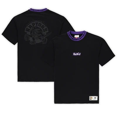 Unisex Mitchell & Ness Black Toronto Raptors Playmaker Vintage Logo T-Shirt