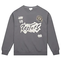 Sweat-shirt surdimensionné unisexe avec ruban de masquage des Raptors Toronto Mitchell & Ness gris