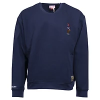 Unisex Mitchell & Ness Navy Toronto Raptors Hardwood Classics Swag Oversize Pullover Sweatshirt