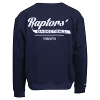 Sweat-shirt unisexe Mitchell & Ness bleu marine Toronto Raptors Hardwood Classics Swag surdimensionné