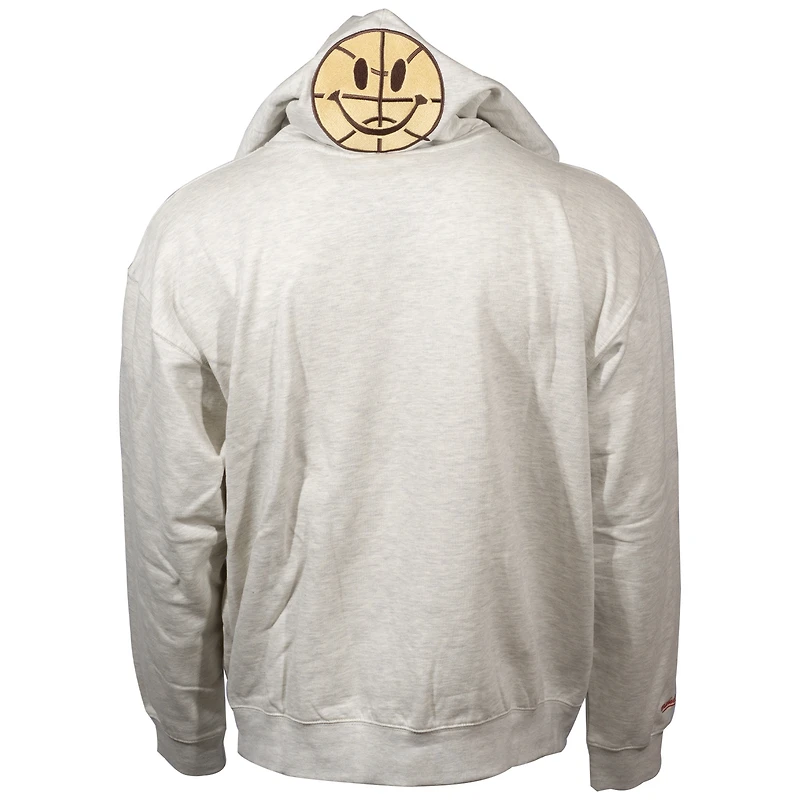 Unisex Mitchell & Ness Oatmeal Toronto Raptors Love Affair Hardwood Classics Pullover Hoodie