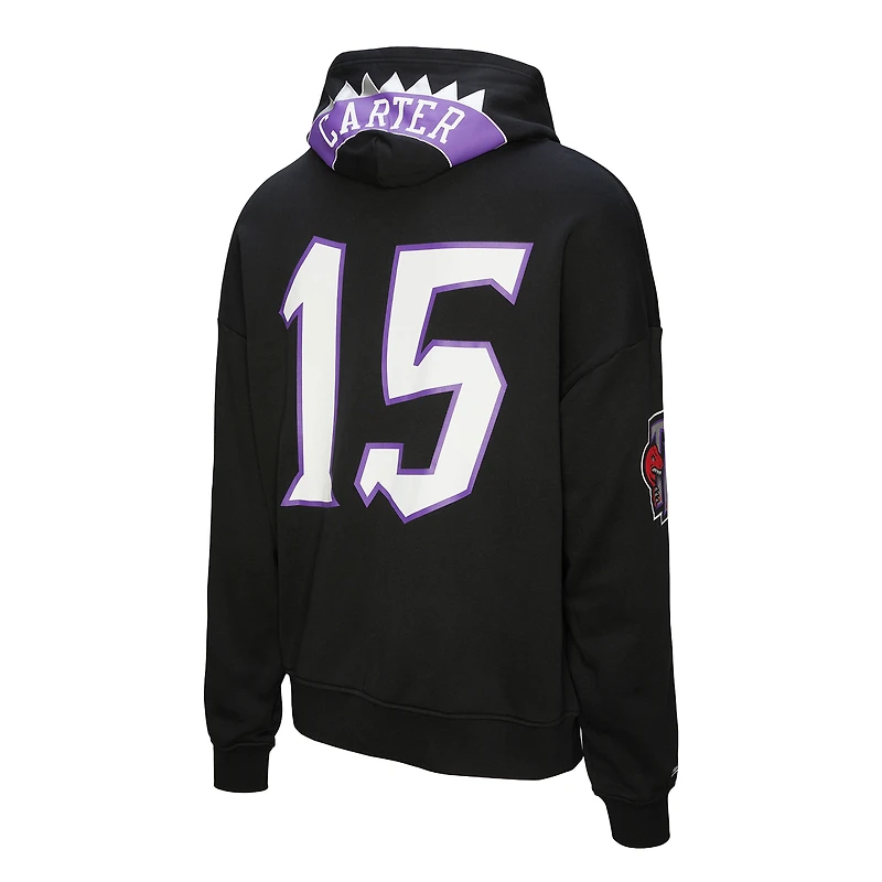 Sweat à capuche unisexe Mitchell & Ness Vince Carter noir Toronto Raptors Maxxed Out entièrement zippé