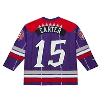 Unisex Mitchell & Ness Vince Carter Purple Toronto Raptors Maxxed Out Fashion Hockey Jersey