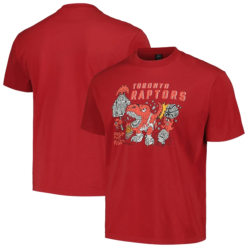 T-shirt unisexe NBA x Brain Dead Rouge des Raptors de Toronto identifient la série d'artistes
