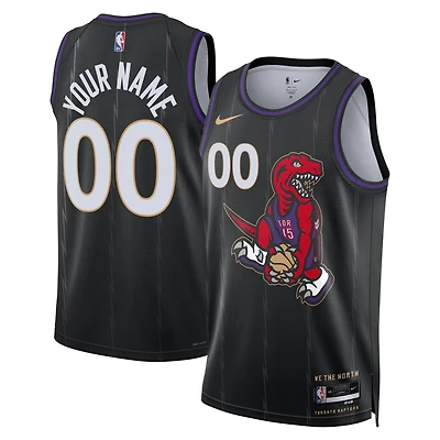 Unisex Nike Black Toronto Raptors 2024/25 Custom Swingman Jersey - City Edition