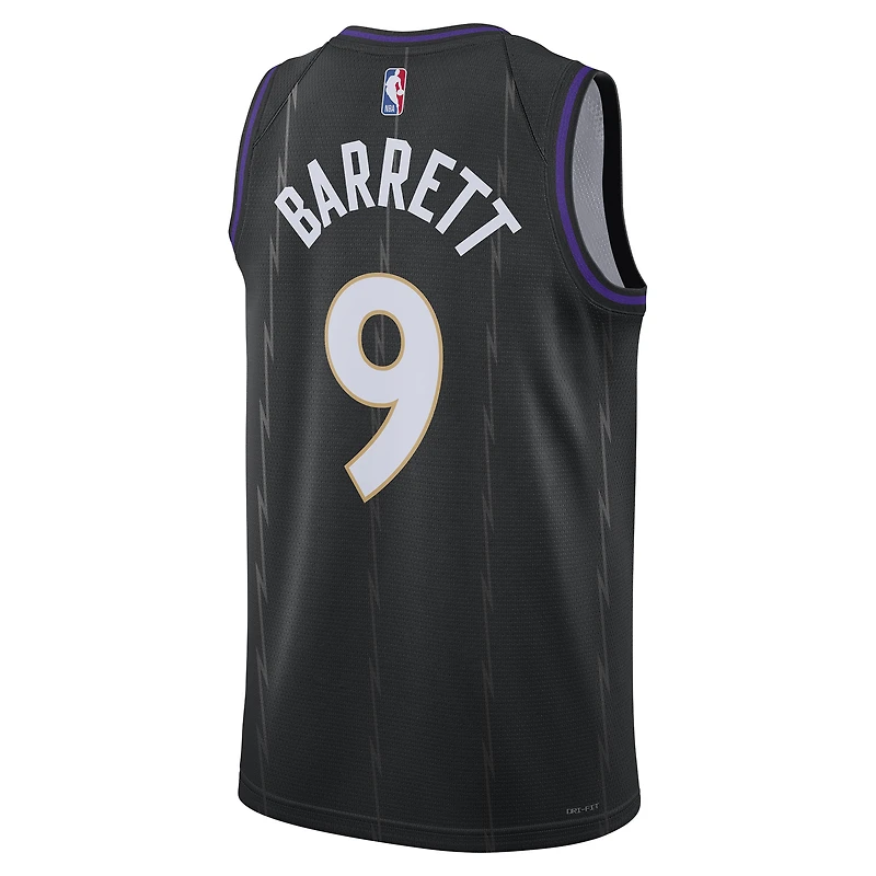 Unisex Nike RJ Barrett Black Toronto Raptors 2024/25 Swingman Player Jersey - City Edition