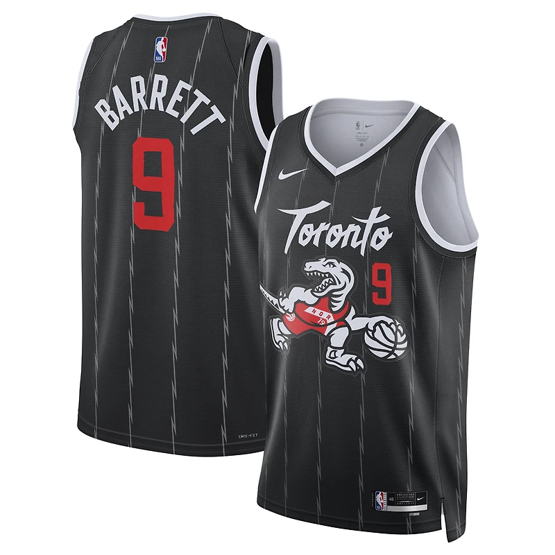 Maillot Swingman Nike RJ Barrett noir unisexe des Raptors de Toronto 2025/26 - Édition City