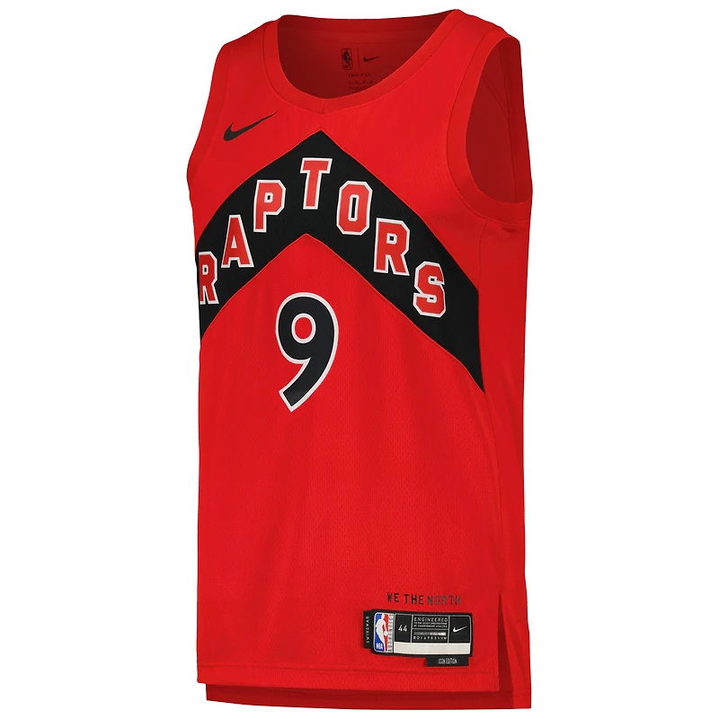 Maillot de joueur Nike RJ Barrett rouge unisexe des Toronto Raptors Swingman - Édition Icon