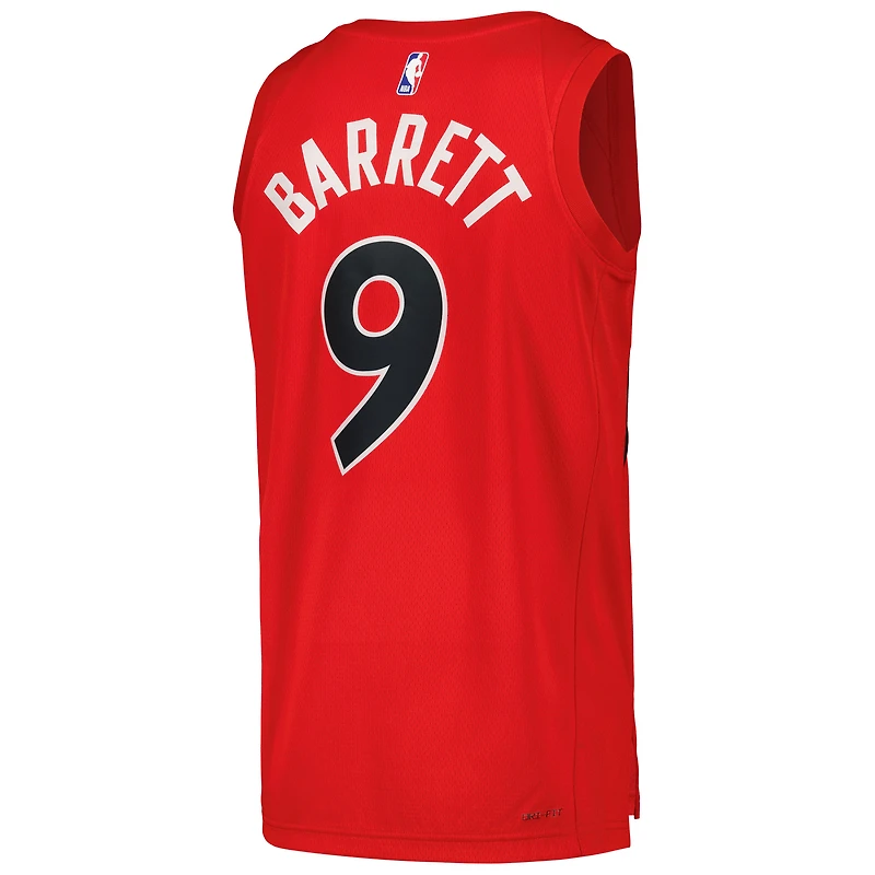Maillot de joueur Nike RJ Barrett rouge unisexe des Toronto Raptors Swingman - Édition Icon