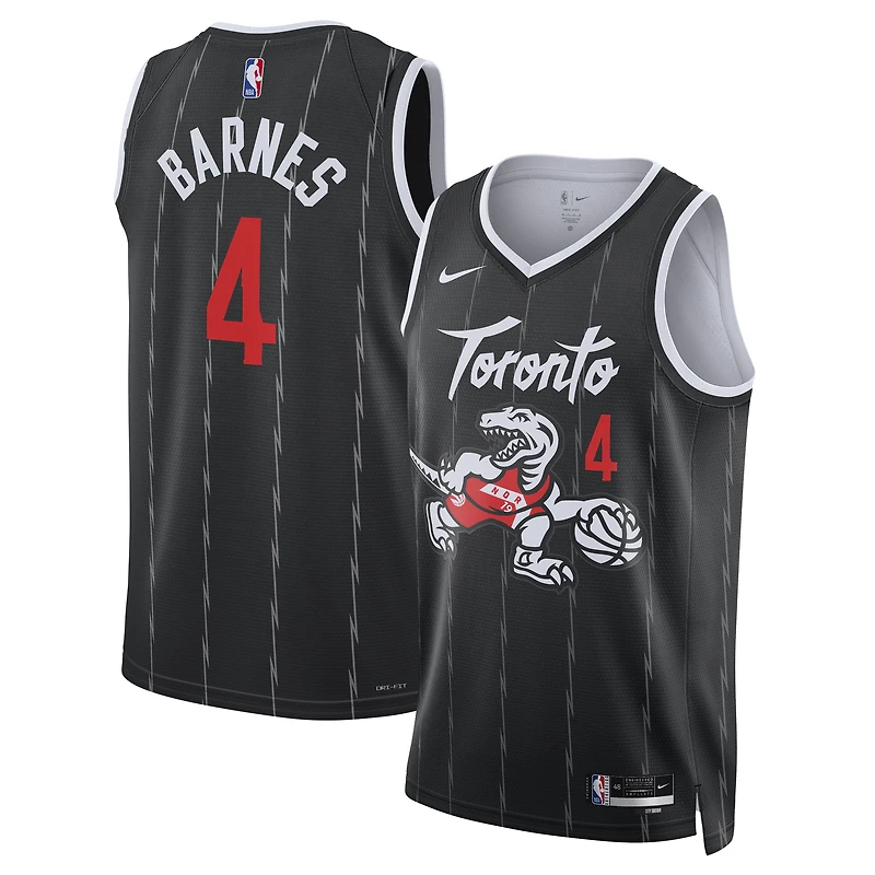 Maillot Swingman unisexe Nike Scottie Barnes noir des Raptors de Toronto 2025/26 - Édition City