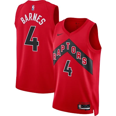 Maillot unisexe Nike Scottie Barnes rouge Toronto Raptors Swingman - Édition Icon