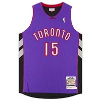 Maillot authentique dédicacé Mitchell & Ness 1999-00 des Toronto Raptors par Vince Carter Purple