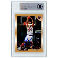 Carte de recrue autographiée de Vince Carter (Ractors de Toronto), Topps 1998-99, n° 199, authentifiée par Beckett Fanatics Witnessed.