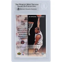 Carte de recrue authentifiée signée Vince Carter Toronto Raptors 1998-99 Upper Deck Black Diamond White Ink #120 Beckett Fanatics