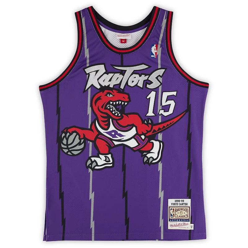Vince Carter Toronto Raptors Autographed Mitchell & Ness 1998-99 Authentic Jersey with "HOF 24" Inscription