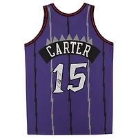 Maillot authentique Mitchell & Ness 1998 autographié par Vince Carter Toronto Raptors