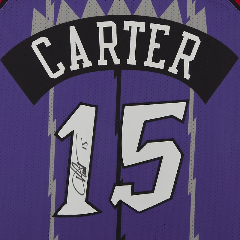 Maillot authentique Mitchell & Ness 1998 autographié par Vince Carter Toronto Raptors