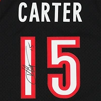 Maillot Swingman Mitchell & Ness violet autographié par Vince Carter des Toronto Raptors 1999-00