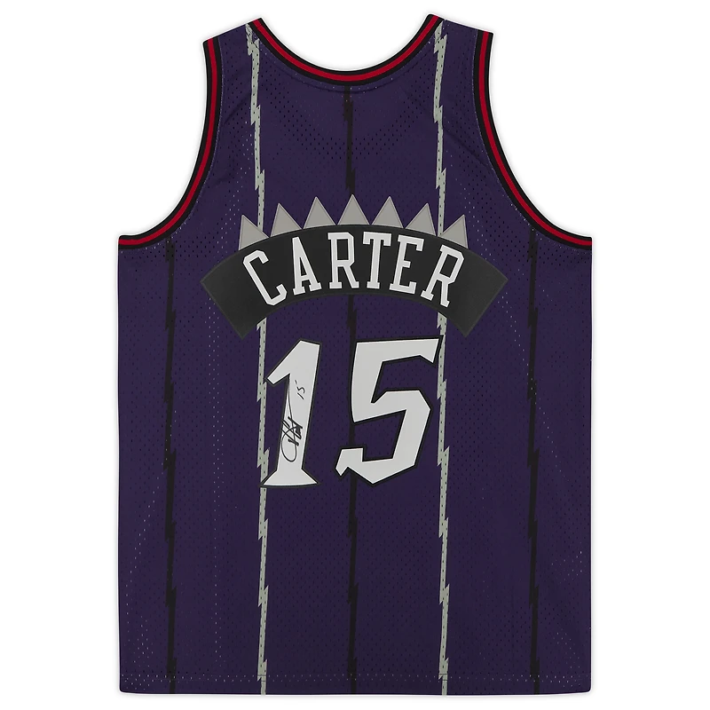 Vince Carter Toronto Raptors Autographed Purple 1999 Mitchell & Ness Swingman Jersey