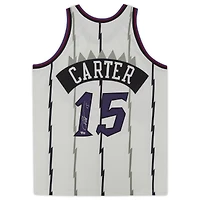 Maillot authentique Mitchell & Ness autographié par Vince Carter Toronto Raptors 1998 blanc