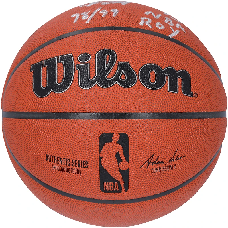 Vince Carter Toronto Raptors Autographed Wilson Authentic Series Indoor/Outdoor Basketball with "98/99 NBA ROY" Inscription
