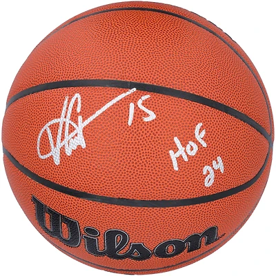 Vince Carter Toronto Raptors Autographed Wilson Authentic Series Indoor/Outdoor Basketball with "HOF 24" Inscription
