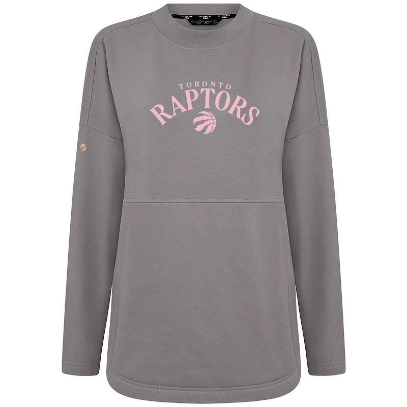 Women's Levelwear Gray Toronto Raptors Mother's Day Beaudry Arched Pullover Sweatshirt