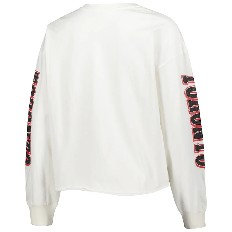 T-shirt court à manches longues et dos brossé Toronto Raptors Parkway '47 pour femmes