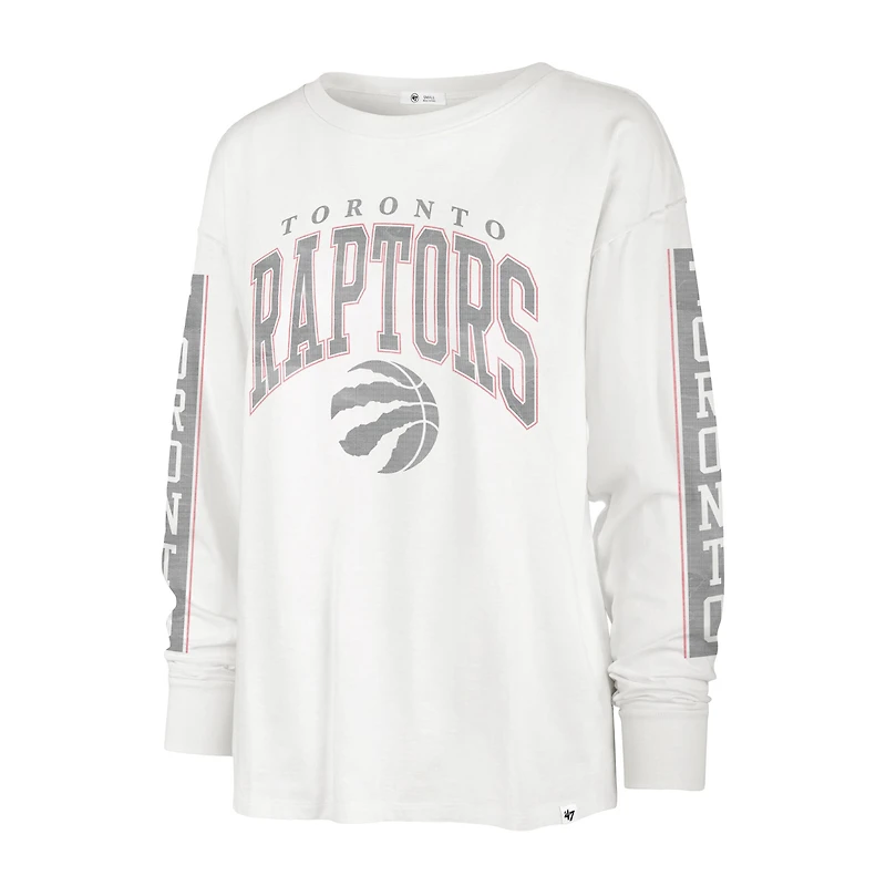 Women's '47 White Toronto Raptors Statement - Long Sleeve T-Shirt