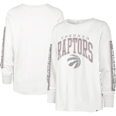 Women's '47 White Toronto Raptors Statement - Long Sleeve T-Shirt