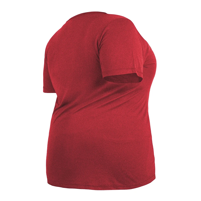 Women's 5th & Ocean by New Era Red Toronto Raptors Plus Logo V-Neck T-Shirt