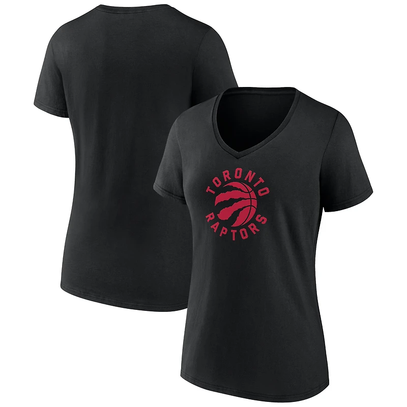 Women's White Toronto Raptors Alternate Logo V-Neck T-Shirt