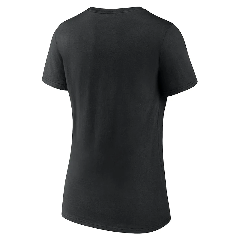 Women's Black Toronto Raptors Lucky V-Neck T-Shirt