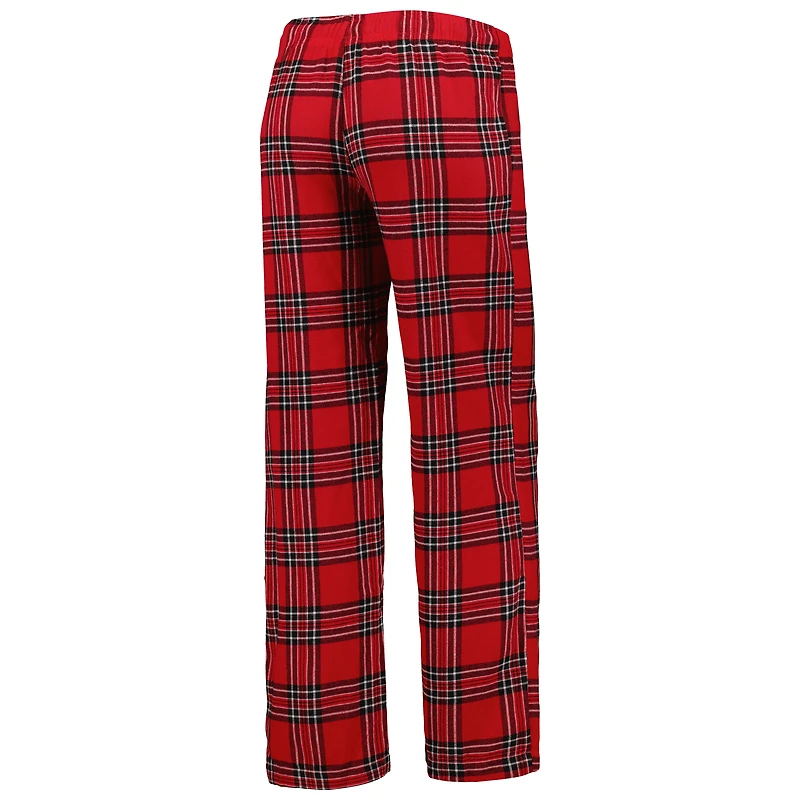 Ensemble de pyjama pour femme Concepts Sport rouge/noir avec haut et pantalon à écusson des Raptors Toronto