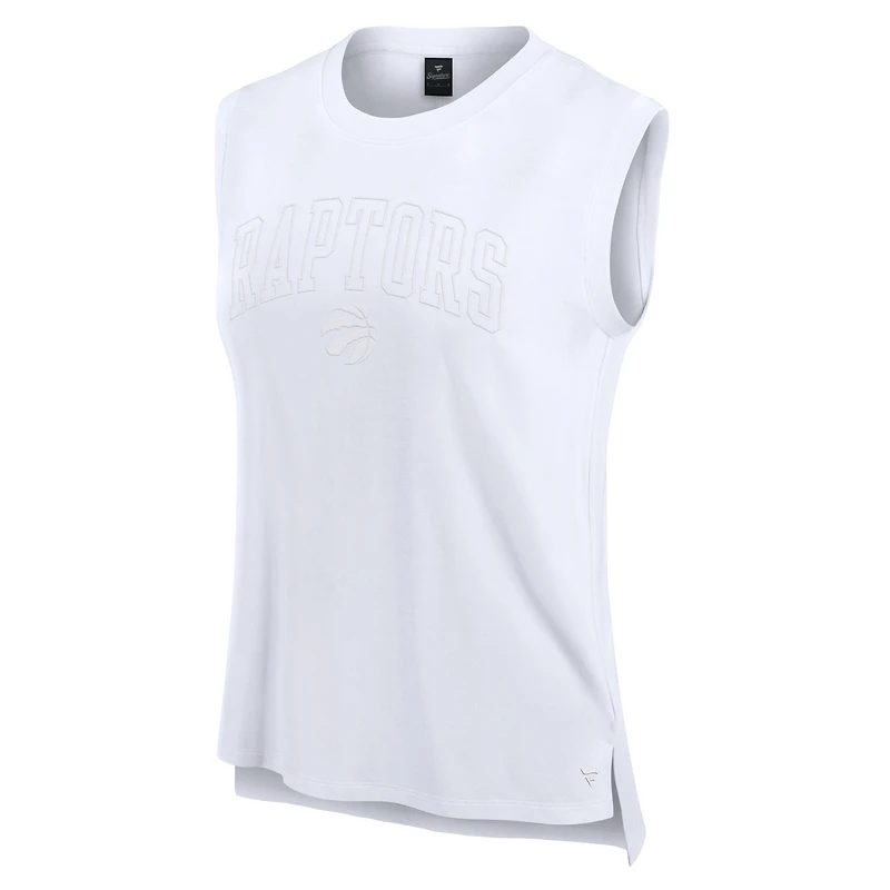 Débardeur de sport blanc Toronto Raptors Studio Fanatics pour femmes