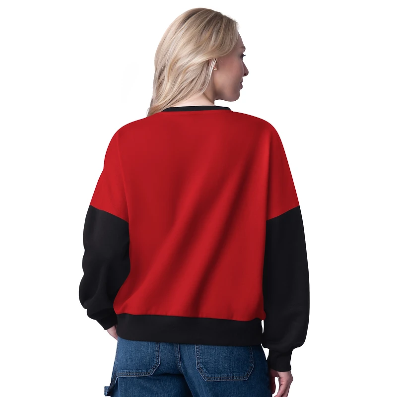 Sweat-shirt surdimensionné rouge Toronto Raptors Arena G-III 4Her pour femme de Carl Banks