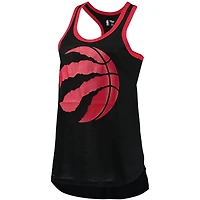 Débardeur noir G-III Sports by Carl Banks pour femmes Toronto Raptors Showdown à encolure dégagée et dos nageur