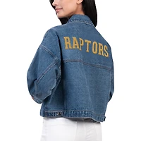 Veste en jean boutonnée G-III Sports by Carl Banks pour femmes des Raptors de Toronto Victory
