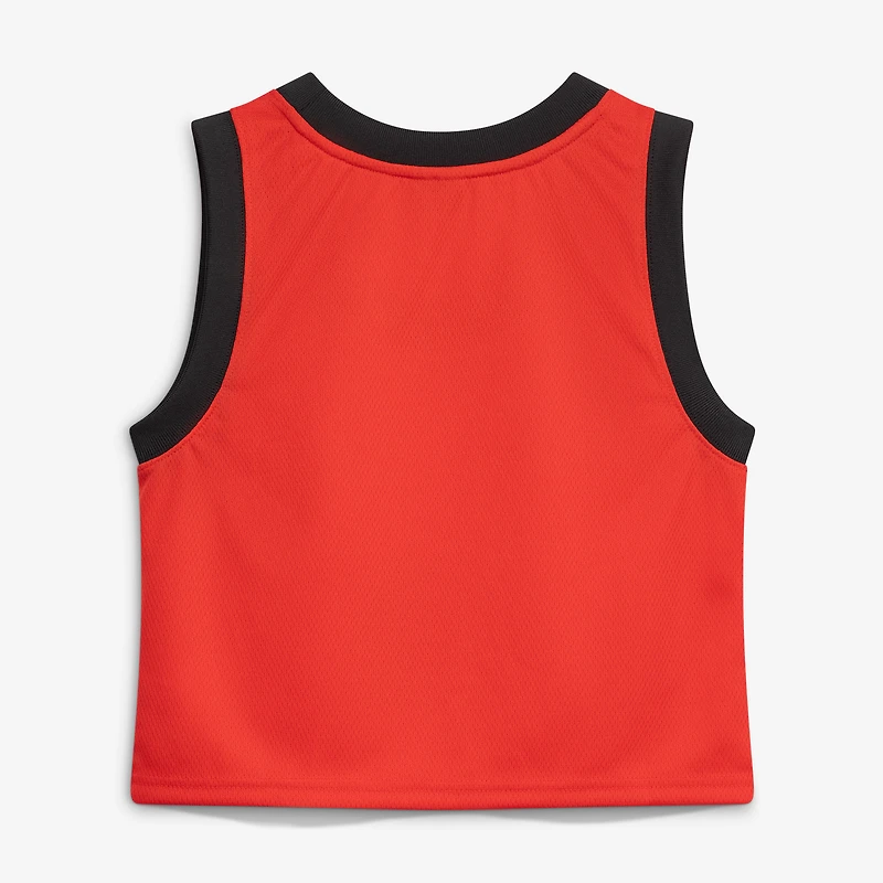 Women's Hype and Vice Red Toronto Raptors Cropped Basketball Scoop Neck Tank Top