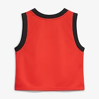 Women's Hype and Vice  Red Toronto Raptors Cropped Basketball Scoop Neck Tank Top