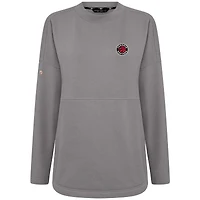 Women's Levelwear Gray Toronto Raptors Beaudry Pullover Sweatshirt