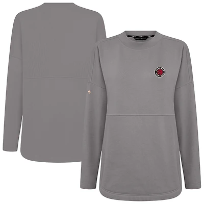 Women's Levelwear Gray Toronto Raptors Beaudry Pullover Sweatshirt