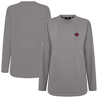 Women's Levelwear Gray Toronto Raptors Beaudry Pullover Sweatshirt